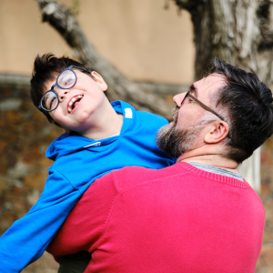 Father and Son playing